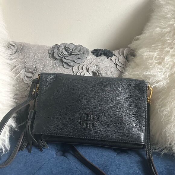 Tory Burch Black Leather Crossbody Bag - Picture 1 of 6